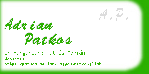 adrian patkos business card
